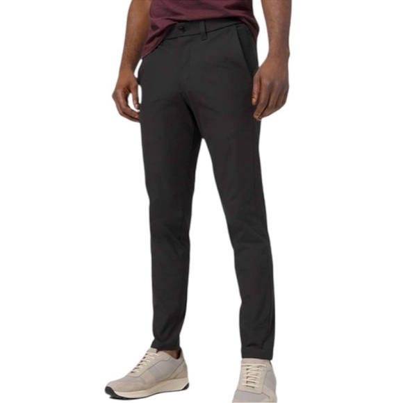Lululemon Commission Pant Slim Warpstreme Black ABC Athleisure Minimalist-32